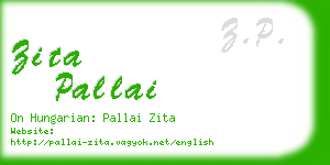 zita pallai business card